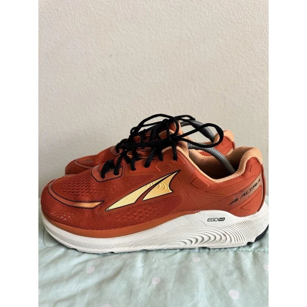 Altra EGO MAX AL0A5471800 Men’s Lace-Up Running Sneakers Orange/White/Black